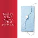 Sunbeam Heating Pad for Back, Neck, and Shoulder Pain Relief with Sponge for Moist Heating Option, 12 x 15", Blue