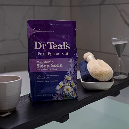 Dr Teal's Epsom Salt Soaking Solution, Soothe & Sleep, Lavender, 3lbs (Packaging May Vary)