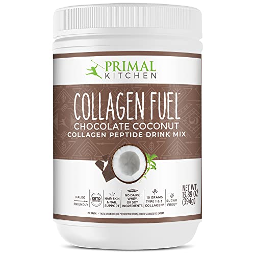 Primal Kitchen Collagen Fuel Collagen Peptide Drink Mix, Chocolate Coconut, No Dairy Coffee Creamer and Smoothie Booster, 13.9 Ounces