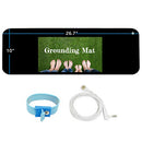 Grounding Mat Kit -Universal Grounding Mat (10 x 26.7") for Healthy Grounding Energy with Grounding Wristband and 15ft Straight Cord, Reduce Inflammation, Improve Sleep and Helps with Anxiety