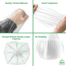 Trash Bags 80 Counts, Waikas Garbage Bags for Kitchen Bathroom, Heavy duty Small Bag, 3 Gallon, White