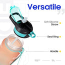 Fidus 32oz Motivational Water Bottles with Times to Drink & Straw,Leakproof BPA Free Bottle with Time Marker to Ensure You Drink Enough Water Daily for Fitness, Gym and Outdoor Sports