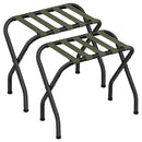 SONGMICS Luggage Rack, Pack of 2, Luggage Racks for Guest Room, Suitcase Stand, Steel Frame, Foldable, for Bedroom, Black URLR64B-2