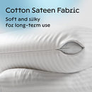 Niagara 4 Pack King Pillow Protectors with Zipper, Soft Quiet Cotton Sateen, Effective Dust Protection, Stay in Place Pillow Covers, Ideal for Home, Guests, Rentals (20x36 Inches)