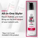 Love Ur Curls LUS Brands All-in-One Styler for Curly Hair, 8.5oz - Repair, Hydrate, and Style in One Step - For Natural Curly Textures - No Crunch, No Cast, Hair Care With Shea Butter and Moringa