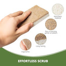 SAMEBUTECO Kitchen Sponge Set of 12 Natural Cellulose and Coconut Walnut Scrubbing Sponges for Sparkling Kitchens Dish Sponges for Heavy Duty Kitchen Grime (Square Sponges)