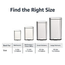 Amazon Basics Smudge Resistant Small Rectangular Trash Can With Soft-Close Foot Pedal, Brushed Stainless Steel, 5 Liter/1.32 Gallon,7.3 x 8.5 x 11.8 inches (LxWxH), Satin Nickel Finish