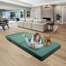 ANONER Fold Sofa Bed Couch Memory Foam with Pillow Futon Sleeper Chair Guest Bed and Fold Out Couch, Washable Cover Twin Size, Dark Gray