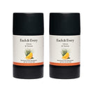 Each & Every 2-Pack Natural Aluminum-Free Deodorant for Sensitive Skin with Essential Oils, Plant-Based Packaging (Unscented, 2.5 Ounce (Pack of 2))