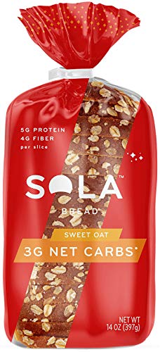 Sola Low Carb Sweet & Buttery Variety Pack, 1 Sweet & Buttery Bread, 1 Golden Wheat Hot Dog Buns, 1 Golden Wheat Hamburger Buns, (Pack of 3) (Shipping Only)