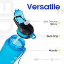 Fidus 32oz Motivational Water Bottles with Times to Drink & Straw,Leakproof BPA Free Bottle with Time Marker to Ensure You Drink Enough Water Daily for Fitness, Gym and Outdoor Sports