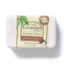 A LA MAISON Lavender Flower Bar Soap - Triple French Milled Natural Moisturizing Hand Soap Bar (3 Bars of Soap, 8.8 oz)