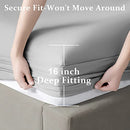 SONORO KATE Bed Sheet Set Super Soft Microfiber 1800 Thread Count Luxury Egyptian Sheets Fit 18-24 Inch Deep Pocket Mattress Wrinkle-6 Piece (Beige, Queen)