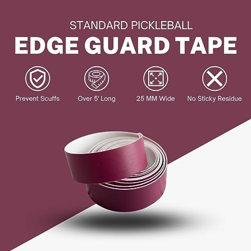 Pickleball Paddle Edge Guard Tape (Burgandy, Narrow)