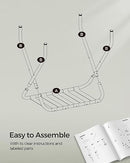 SONGMICS Luggage Rack, Pack of 2, Luggage Racks for Guest Room, Suitcase Stand, Steel Frame, Foldable, for Bedroom, Black URLR64B-2