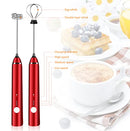 Delm Milk Frother Electric USB Stainless Steel Accessory (Red)