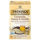 Twinings Pure Camomile & Honey Herbal Tea individually Wrapped Bags, Naturally Caffeine Free 20 Count (Pack of 6)