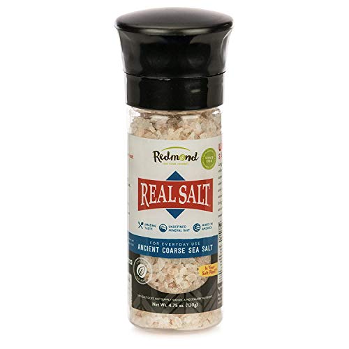 Redmond Real Sea Salt - Natural Unrefined Gluten Free, Coarse Salt with Coarse Grinder (Original Bundle)