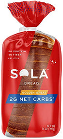 Sola Low Carb Sweet & Buttery Variety Pack, 1 Sweet & Buttery Bread, 1 Golden Wheat Hot Dog Buns, 1 Golden Wheat Hamburger Buns, (Pack of 3) (Shipping Only)