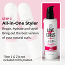 Love Ur Curls LUS Brands All-in-One Styler for Curly Hair, 8.5oz - Repair, Hydrate, and Style in One Step - For Natural Curly Textures - No Crunch, No Cast, Hair Care With Shea Butter and Moringa