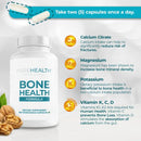 Bone Health Formula Calcium and Magnesium Supplement - Prep for Scan Bone Strength Supplements with Plant Based Calcium Citrate, Potassium Magnesium - Bone and Joint Vitamins for Women and Men