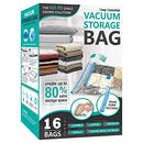 20 Pack Vacuum Storage Bags, Space Saver Bags (4 Jumbo/4 Large/4 Medium/4 Small/4 Roll) Compression for Comforters and Blankets, Sealer Clothes Storage, Hand Pump Included