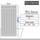 Hotel Style Cotton Shower Curtain with Snap-in Fabric Liner, Mesh Window Top, Honeycomb Waffle Weave Cotton Blend Fabric, Washable, White, 72x72 Inches