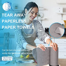 Reusable Paper Towels Washable Roll: 50Pack Paperless Paper Towels Tear Away 12x12In Eco Friendly Absorbent Cloth Paper Towels Reusable Washable for Kitchen Zero Waste (Gray)