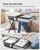 SONGMICS Luggage Rack, Pack of 2, Luggage Racks for Guest Room, Suitcase Stand, Steel Frame, Foldable, for Bedroom, Black URLR64B-2