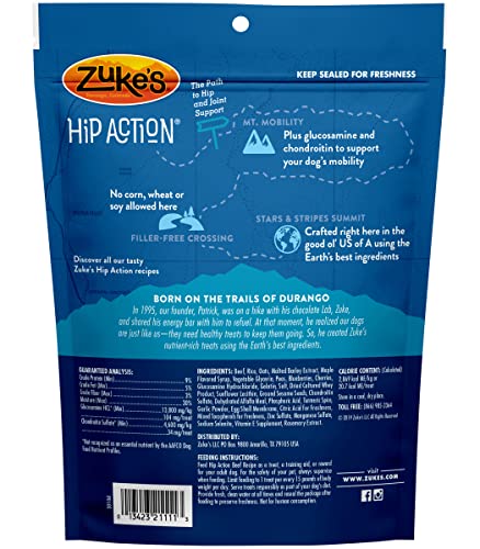 Zuke's Hip Action Hip & Joint Natural Dog Treats Crafted in the USA