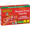 Annie's Organic Bunny Fruit Snacks, Gluten Free, Variety Pack, 24 Pouches