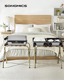 SONGMICS Luggage Rack, Pack of 2, Luggage Racks for Guest Room, Suitcase Stand, Steel Frame, Foldable, for Bedroom, Black URLR64B-2