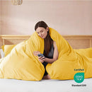 Nestl Twin Duvet Cover - Soft Double Brushed Light Grey Duvet Cover Twin/Twin XL, 2 Piece, with Button Closure, Duvet Cover 68x90 inches