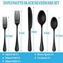 30 Piece Silverware Set Service for 6,Premium Stainless Steel Mirror Polished Cutlery Utensil Set,Durable Home Kitchen Eating Tableware Set,Include Fork Knife Spoon Set,Dishwasher Safe