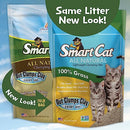 SmartCat All Natural Clumping Cat Litter, 10 Pound (160oz 1 Pack) - Alternative to Clay and Pellet Litter - Chemical and 99% Dust Free - Unscented and Lightweight