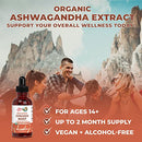 MaryRuth Organics, Herbal Supplement Drops, Stress Relief, Calming, Pack of 1, USDA Ashwagandha Root, Relaxation, Mood Support, Adaptogenic, Nervine, Neuroprotective, Vegan, Non-GMO, 60 Servings