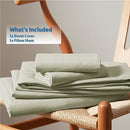 Nestl Twin Duvet Cover - Soft Double Brushed Light Sage Duvet Cover Twin/Twin XL, 2 Piece, with Button Closure, Duvet Cover 68x90 inches