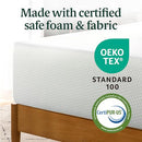 ZINUS 6 Inch Green Tea Memory Foam Mattress, Fiberglass Free, Patented Custom Contour Support, Sturdy Base Foam, CertiPUR-US Certified, Bed-in-a-box, Twin, White