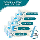 20 Pack Vacuum Storage Bags, Space Saver Bags (4 Jumbo/4 Large/4 Medium/4 Small/4 Roll) Compression for Comforters and Blankets, Sealer Clothes Storage, Hand Pump Included