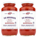 Keto Marinara Pasta Sauce by Yo Mama's Foods - Pack of (2) - No Sugar Added, Low Carb, Low Sodium, Gluten Free, Paleo Friendly, and Made with Whole, Non-GMO Tomatoes. (Shipping Only)