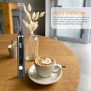 Delm Milk Frother Electric USB Stainless Steel Accessory (Red)