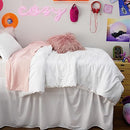 Bedsure Twin/Twin XL Duvet Cover Dorm Bedding - Soft Prewashed White Duvet Cover Twin, 2 Pieces, Includes 1 Duvet Cover (68"x90") with Zipper Closure & 1 Pillow Sham, Comforter NOT Included