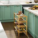 BMOSU 2-Tier Bamboo Shoe Rack Premium Stackable Shoe Shelf Storage Organizer for Hallway Closet Living Room Entryway Organizer (Natural Bamboo)