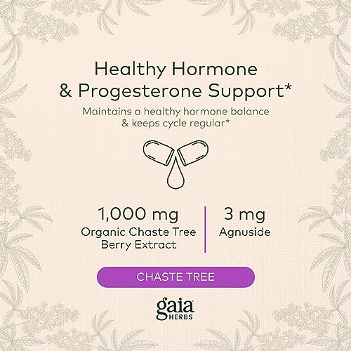 Gaia Herbs Vitex Berry Capsules - Supports Hormone Balance & Fertility for Women