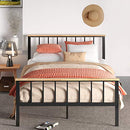 ZINUS Paul Metal and Bamboo Platform Bed Frame, Wood Slat Support, No Box Spring Needed, Easy Assembly, King