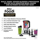 Ninja SS101 Foodi Smoothie Maker & Nutrient Extractor* 1200 WP, 6 Functions Smoothies, Extractions*, Spreads, smartTORQUE, 14-oz. Smoothie Maker, (2) To-Go Cups & Lids, Silver