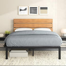 ZINUS Paul Metal and Bamboo Platform Bed Frame, Wood Slat Support, No Box Spring Needed, Easy Assembly, King