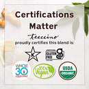 Teeccino Dandelion Root Tea - Dark Roast - Caffeine Free, Organic, Roasted Herbal Tea with Prebiotics, 3x More Herbs than Regular Tea Bags - Gluten-Free Coffee Alternative - 25 Tea Bags