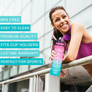 Fidus 32oz Motivational Water Bottles with Times to Drink & Straw,Leakproof BPA Free Bottle with Time Marker to Ensure You Drink Enough Water Daily for Fitness, Gym and Outdoor Sports