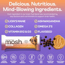 MOSH Variety Pack Protein Bars, 6pk, Keto Snack, Gluten-Free, No Added Sugar, 12g Whey Protein, Lion's Mane, B12 Vitamins, Supports Brain Health, Breakfast To-Go (Flavors may vary)